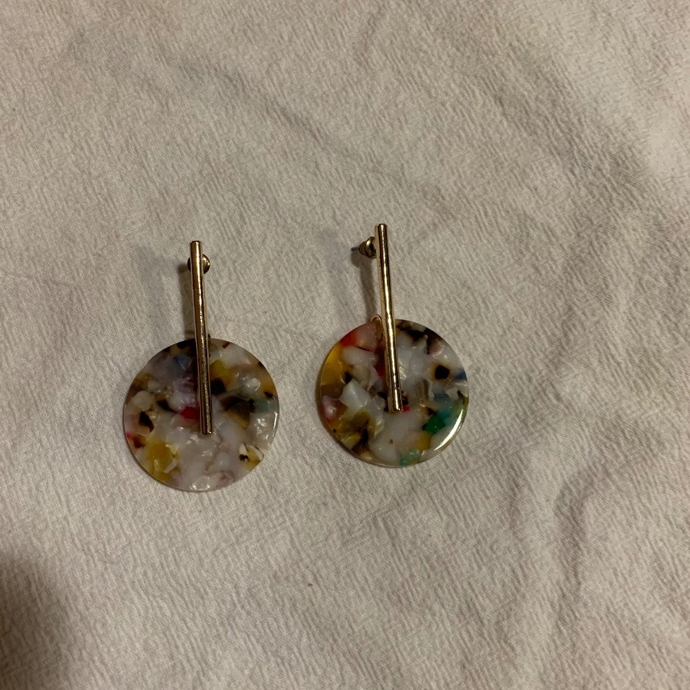 Dangly multi-colored earrings